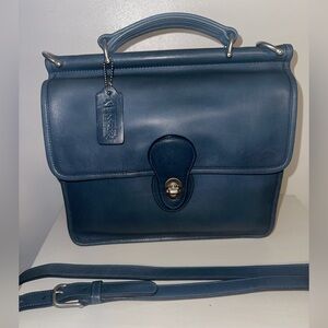 Vintage Coach Willis! Denim Blue and Nickel!